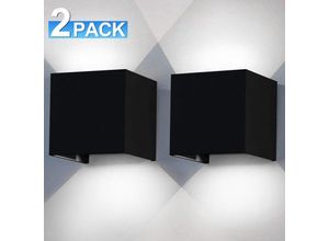 9475631371897 - Led Wandleuchte Wandbeleuchtung Deko IP65 Wandlampe Außen Treppen Innen 12W Schwarz Kaltweiß 2 Stück - Swanew 9475631371897 - Led Wandleuchte Wandbeleuchtung Deko IP65 Wandlampe Außen Treppen Innen 12W Schwarz Kaltweiß 2 Stück - Swanew