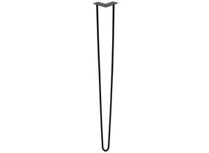 9475631407879 - VINGO 4x Hairpin Legs Möbelbeine Tischläufer schwarz Hairpin Legs 2 Bügel für Esstisch 72cm