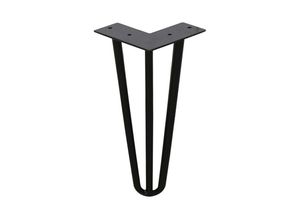 9475631407886 - Vingo 4x Hairpin Legs Möbelfüße Tischläufer schwarz Hairpin Legs 3 Bügel für Esstisch 15cm