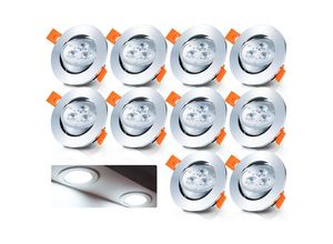 9475631410671 - 10er led Einbaustrahler Deckeneinbauleuchte Set Einbauleuchte Deckenleuchte Einbauspot Deckenspot IP20 245LM Strahler Kaltweiß 3W - Warmweiß - Vingo