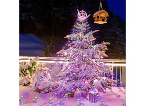 9475631412460 - Hengda - vingo led Lichterkette Weihnachtsbaum Geburtstag Weihnachts Baummantel Xmas 8 Modi rgb