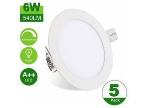 9475631415195 - LED Panel 5er Set Einbaustrahler 6W LED Panellampe Rund Deckenstrahler Farbwechsel 3 in1 LED Einbaustrahler IP44 Für Schlafzimmer Wohnzimmer