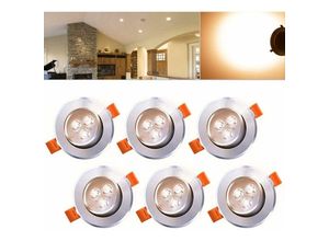 9475631415478 - Vingo - led Einbauleuchte Wohnzimmer Decken Leuchte Lampe Spot Strahler (6pcs Warmweiß) [Energieklasse a++]