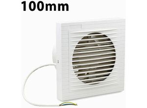 9475631416666 - Badlüfter Ventilator Wandlüfter Mit Rückflussleitblech 100mm Deckenlüfter Bad - Weiß - Vingo