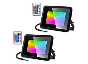 9475631432963 - Vingo - 2x rgb led Fluter Spot Wetterfester IP67 Außen Bunt Strahler Outdoor 10W