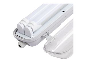 9475631434349 - Hengda LED Feuchtraumleuchte IP65 Wasserdicht Nassraumleuchte Deckenleuchte Wannenleuchte Keller Tageslicht 24W 150cm Doppelrohr KaltWeiß