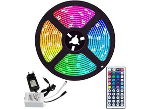 9475631443228 - 5M led Streifen set  rgb led Stripe 5050 smd led Strip 60 LEDs led Band Nicht wasserdicht(IP20) mit 44 Tasten Fernbedienung - Vingo