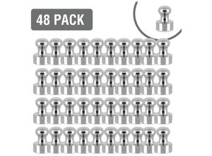 9475631471955 - Vingo - 48x Neodym Magnete Kegelmagnete Büromagnete vernickelt Pinnwand Magnet
