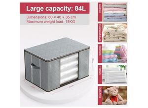 9475955191720 - Große Aufbewahrungstasche 2er-Set (horizontaler Schnitt) Aufbewahrungsbox für Kleidung Aufbewahrungsbox für Bettdecken Boxen mit verstärktem 9475955191720 - Große Aufbewahrungstasche 2er-Set (horizontaler Schnitt) Aufbewahrungsbox für Kleidung Aufbewahrungsbox für Bettdecken Boxen mit verstärktem