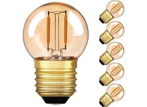 9479461628169 - G40 LED-Filament-Mini-Globe-Glühbirne E27 1 w für den Außenbereich warmweiß 2200 k (bernsteinfarbenes Leuchten) – 10 w äquivalenter Ersatz für