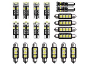 9482576790188 - Jusch - LED-Lampen 6000–8000 k 12 v weiße Glühbirnen Mini-Innenbeleuchtung Beleuchtung für Autos Nummernschild-Set mit 21 Teilen