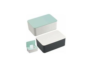 9484866005149 - Eting - 2 Stück Feuchttücherbox Babytuchboxen mit Deckel für das Home Office – Grün und Grau