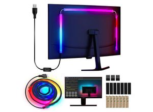 9496895825391 - Led Strip für Gaming Schreibtisch rgbic led Streifen für 27 Zoll PC-Monitor pc Hintergrundbeleuchtung usb Led Beleuchtung mit App-Steuerung - Vingo