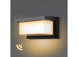 9496896004924 - Swanew - Applique murale dextérieur led avec détecteur de mouvement Applique murale moderne IP65 étanche pour patio jardin blanc chaud