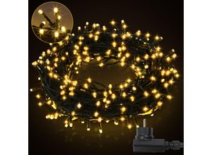 9496896025127 - Swanew - 10M led Lichterkette Weihnachtsdeko Beleuchtung IP44 Außen Innen Party Garten 8 Modi 100LEDs Warmweiß