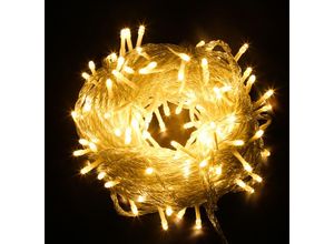 9496896039803 - Swanew - 20M 200 led Lichterkette Beleuchtung Außen Innen Party Weihnachten Garten Deko IP44 8 Modi Warmweiß