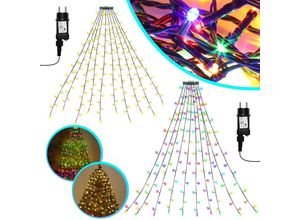 9496896045507 - Swanew - led Lichterkette Weihnachtsbaum 280 LEDs 28m Außen Christbaumbeleuchtung mit Ring led Baummantel 8 Lichtmodi Warmweiß - Warmweiß