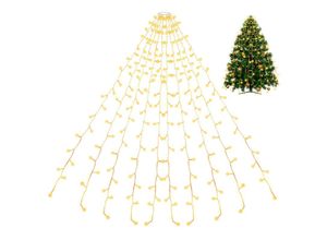 9496896478343 - Led Lichterkette Weihnachtsbaum Christbaumbeleuchtung 280 LEDs 28m Außen Lichterkette Baummantel Warmweiß - Vingo