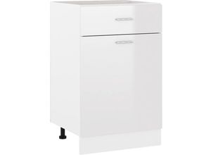 9501172985368 - Prolenta Premium - Schubunterschrank Hochglanz-Weiß 50x46x815 cm - Weiß