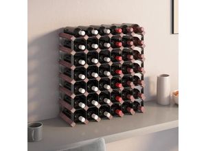 9501238948573 - Prolenta Premium - Weinregal für 42 Flaschen Braun Massivholz - Braun