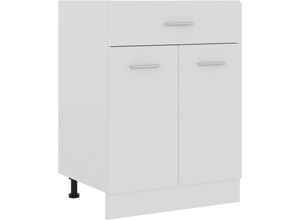 9501352254567 - Prolenta Premium - Schubunterschrank Weiß 60x46x815 cm - Weiß