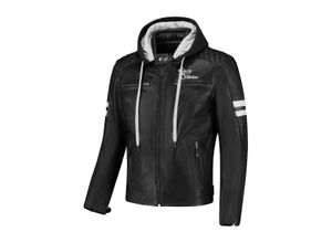 9501367528813 - Motorradjacke Rusty Stitches Super Jari Hooded v2 Schwarz-Weiß