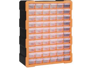 9502477927756 - Prolenta Premium - Multi-Schubladen-Organizer mit 60 Schubladen - Orange