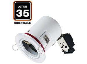 9502537281712 - Europalamp - 35 Supports Spot bbc Orientable Blanc IP20 avec Douille GU10