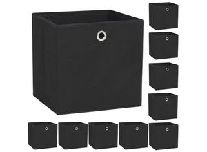 9502928282854 - Prolenta Premium Aufbewahrungsboxen 10 Stk Vliesstoff 32 x 32 x - Schwarz