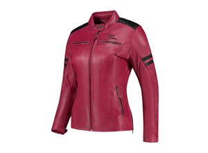 9502955942646 - Motorradjacke Rusty Stitches Joyce v2 Damen Kirsche-Schwarz