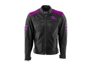 9503136555839 - Rusty Stitches Motorradjacke Rusty Stitches Jari Schwarz-Lila