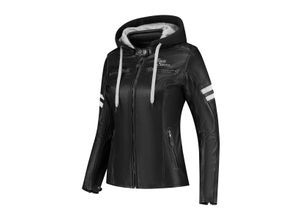 9503358413931 - Motorradjacke Rusty Stitches Joyce v2 Hooded Damen Schwarz-Weiß