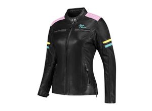 9503423763169 - Motorradjacke Rusty Stitches Joyce v2 Hooded Damen Schwarz-Pastell