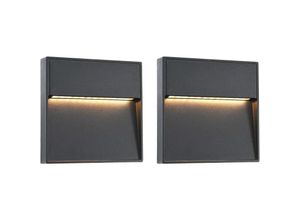 9503581927496 - Prolenta Premium Außenwandleuchten 2 Stk LED 3W Schwarz - Schwarz