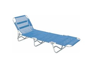 9503958798681 - Webmarketpoint - Strandliege ohne Sonnenschirm Sabaudia Cm 188 x 58 x h 27 - Blaues Handtuch