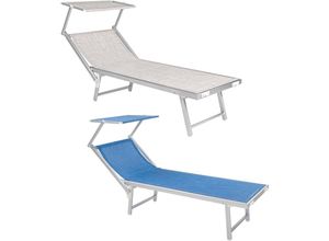 9503966454821 - Webmarketpoint - Strandbett mit Sonnenschirm Morgenblau Handtuch Lif