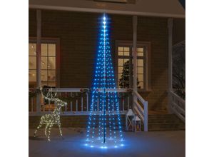 9503979154367 - LED-Weihnachtsbaum für Fahnenmast Blau 310 LEDs - Prolenta Premium