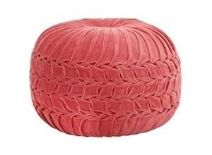 9504685253566 - Prolenta Premium - Pouf Baumwollsamt Kittel-Design 40×30 cm Rosa - Rot