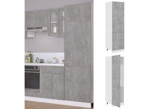 9504888575342 - Prolenta Premium - Kühlumbauschrank Betongrau 60x57x207 cm - Grau