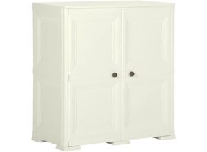 9504945536620 - Prolenta Premium Kunststoffschrank 79x43x855 cm Holzdesign - Creme