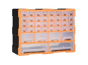 9505357575115 - Prolenta Premium - Multi-Schubladen-Organizer mit 40 Schubladen - Orange