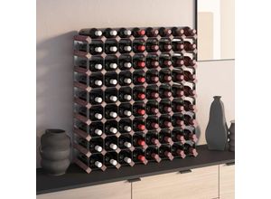 9505378483635 - Prolenta Premium - Weinregal für 72 Flaschen Braun Massivholz - Braun