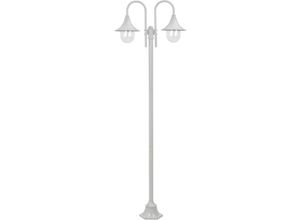 9505497971358 - Prolenta Premium - Garten-Pollerleuchte E27 220 cm Aluminium - Weiß