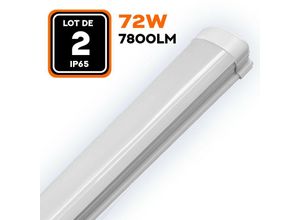 9505515262284 - Europalamp - 2ER-PACK led-leisten 72W 7800LM 120CM wasserdicht IP65 neutralweiss