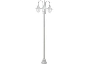 9505897761832 - Prolenta Premium - Garten-Pollerleuchte E27 220 cm Aluminium - Weiß