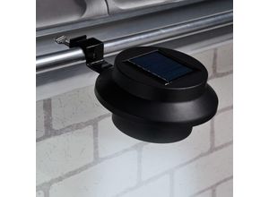 9506153864274 - Prolenta Premium - LED-Solarleuchten für Dachrinnen 2 Stk Schwarz - Schwarz