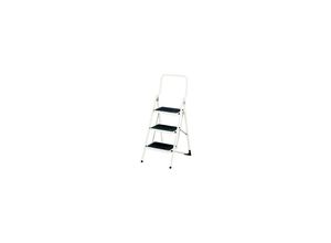 9506239594613 - Keroppa - Escalera doméstica 3 peldaños acero peldaños anchos antideslizantes soporta 150 kg blanco