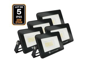 9506489533479 - Europalamp - 5 Fluter led 20W Ipad Warmweiß 3000K Hohe Helligkeit