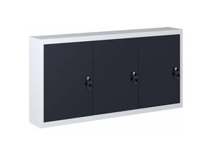 9506541145350 - Prolenta Premium - Wand-Werkzeugschrank Industriedesign Metall Grau - Grau