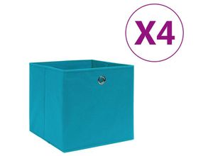 9506563136893 - Aufbewahrungsboxen 4 Stk Vliesstoff 28x28x28 cm - Blau - Prolenta Premium